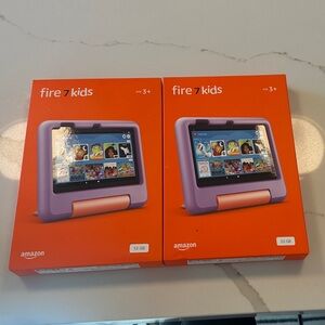 Two Amazon Fire Kids Tablet - Lavender - 32GB